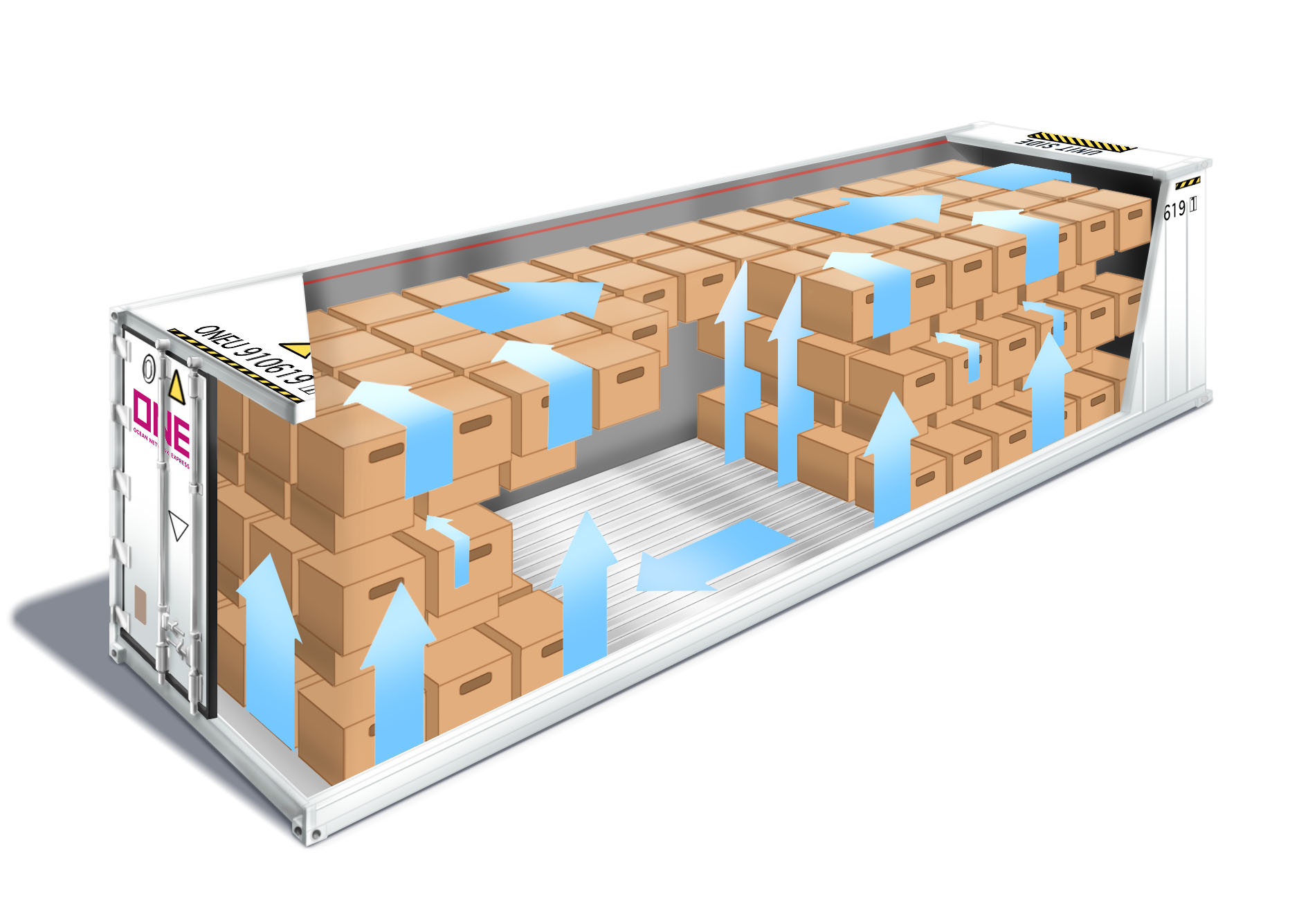 Chilled cargo container ventilation